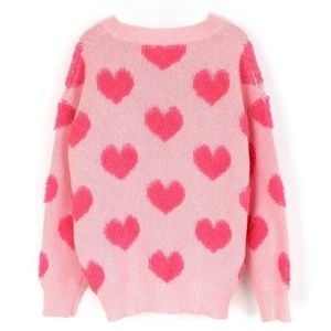 Valentine's Day Heart Pattern Crew Neck Sweater❤️🥰🌹
